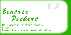 beatrix pickert business card